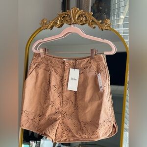 NWT Joie 100% Cotton Lawren Eyelet Tan Shorts